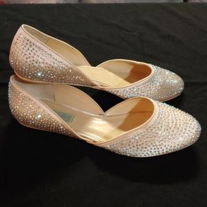 Betsey Johnson "SB-Jane" champagne ballet flats